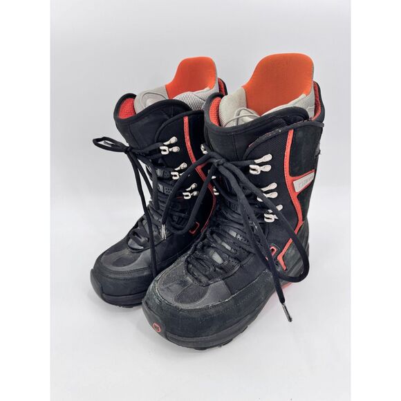 BURTON Driver Men's Black Rust Red Orange Snowboard Boots Size 8 - Picture 4 of 11